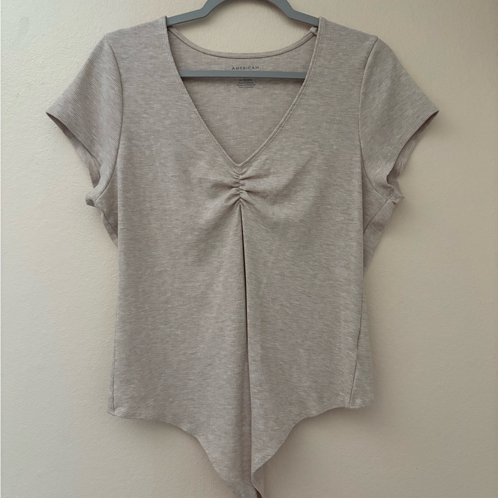 Neutral Gray Women’s Top